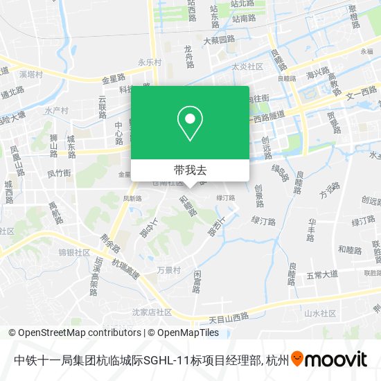 中铁十一局集团杭临城际SGHL-11标项目经理部地图