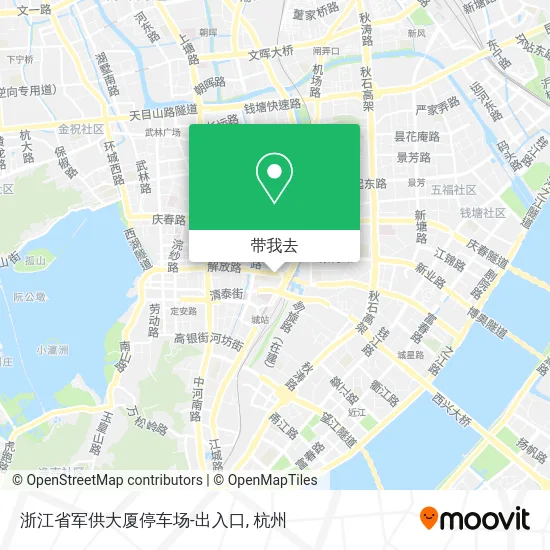 浙江省军供大厦停车场-出入口地图