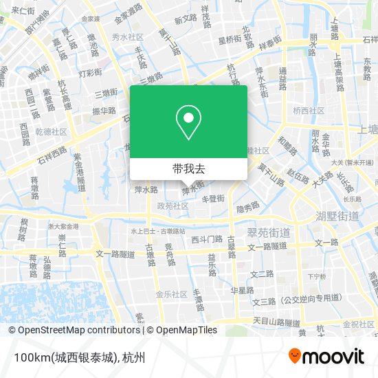 100km(城西银泰城)地图