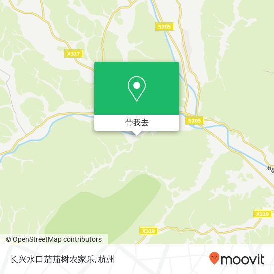 长兴水口茄茄树农家乐地图