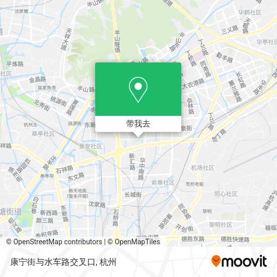 康宁街与水车路交叉口地图