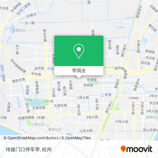 传媒门口停车带地图