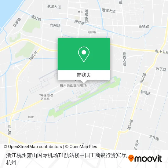 浙江杭州萧山国际机场T1航站楼中国工商银行贵宾厅地图