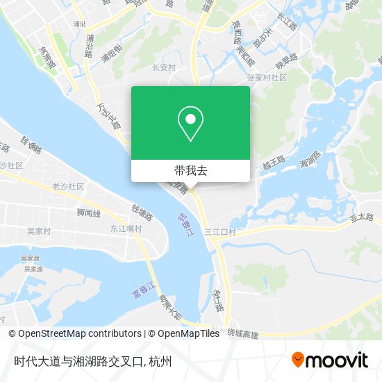 时代大道与湘湖路交叉口地图