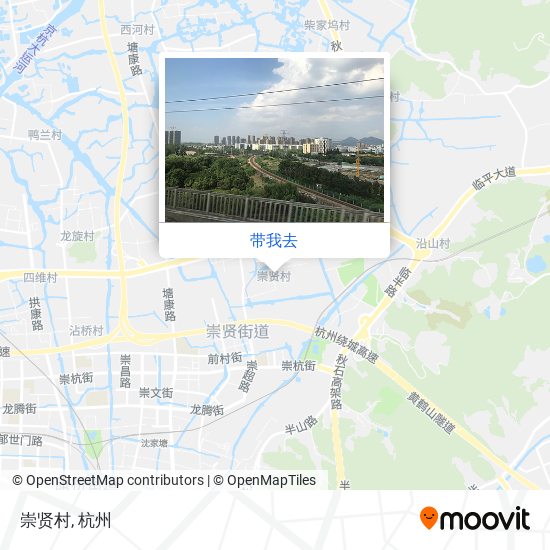 崇贤村地图