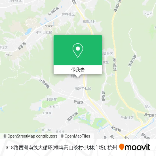 318路西湖南线大循环(桐坞高山茶村-武林广场)地图