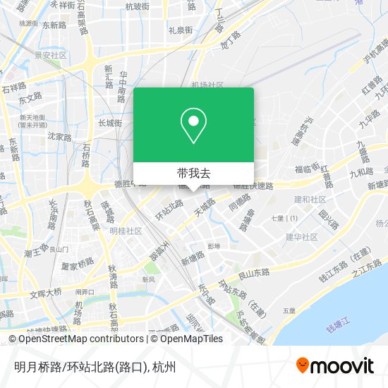 明月桥路/环站北路(路口)地图