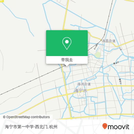 海宁市第一中学-西北门地图