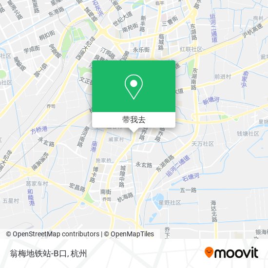 翁梅地铁站-B口地图