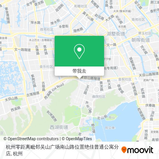 杭州零距离毗邻吴山广场南山路位置绝佳普通公寓分店地图