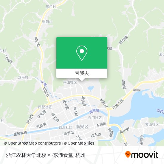 浙江农林大学北校区-东湖食堂地图