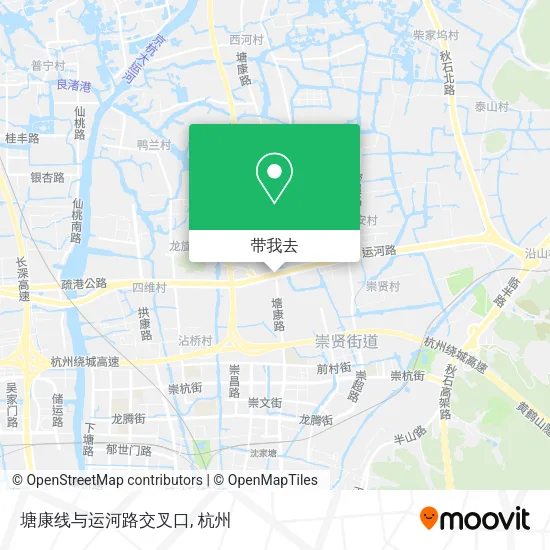 塘康线与运河路交叉口地图