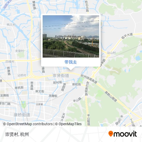 崇贤村地图