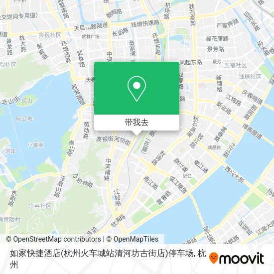 如家快捷酒店(杭州火车城站清河坊古街店)停车场地图