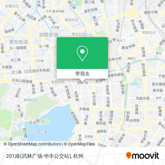 201路(武林广场-华丰公交站)地图