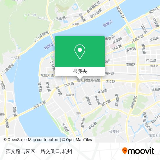 滨文路与园区一路交叉口地图
