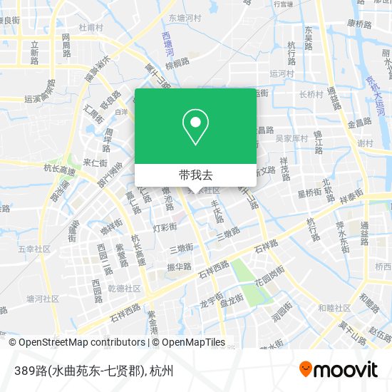 389路(水曲苑东-七贤郡)地图