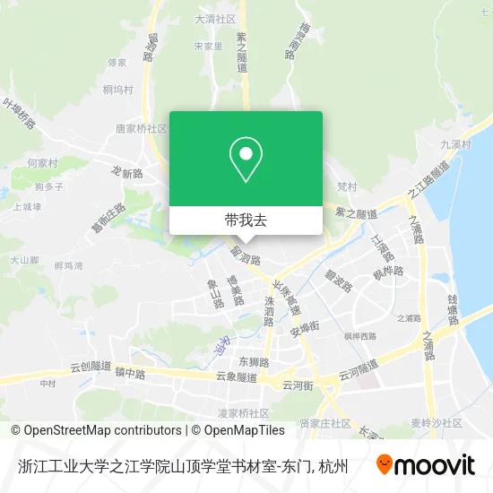 浙江工业大学之江学院山顶学堂书材室-东门地图