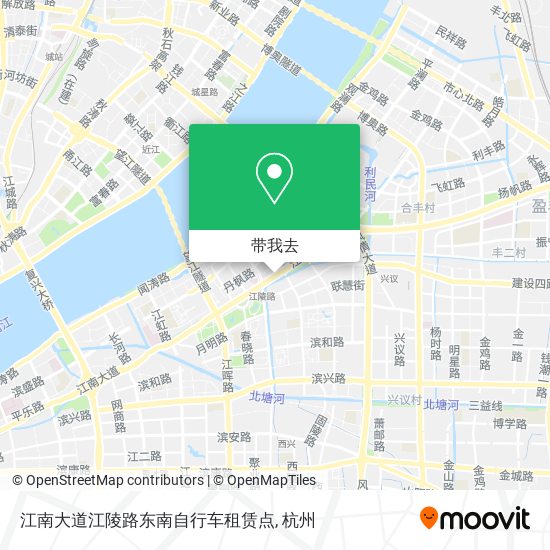 江南大道江陵路东南自行车租赁点地图