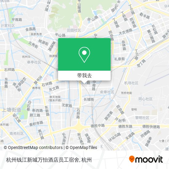杭州钱江新城万怡酒店员工宿舍地图