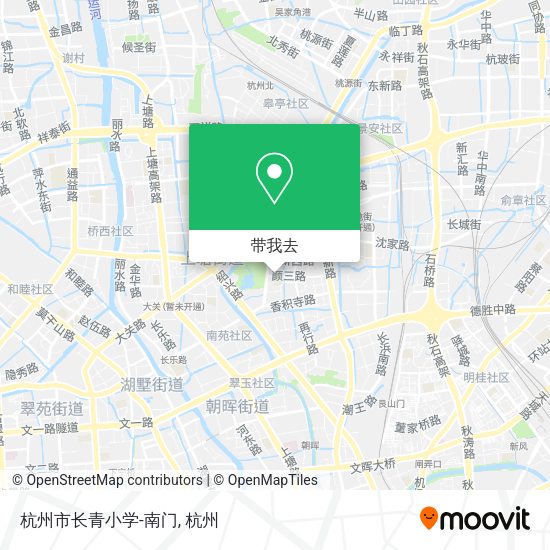杭州市长青小学-南门地图