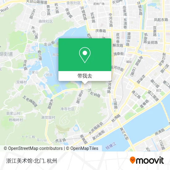 浙江美术馆-北门地图