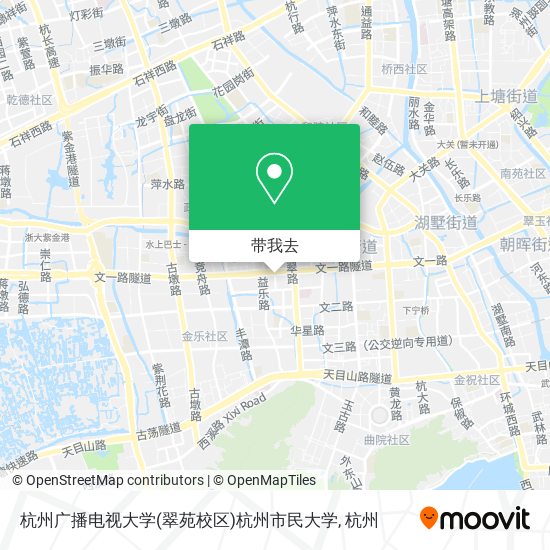 杭州广播电视大学(翠苑校区)杭州市民大学地图