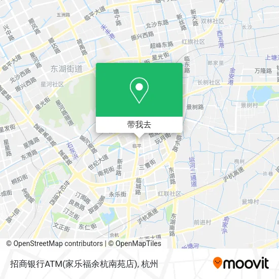 招商银行ATM(家乐福余杭南苑店)地图