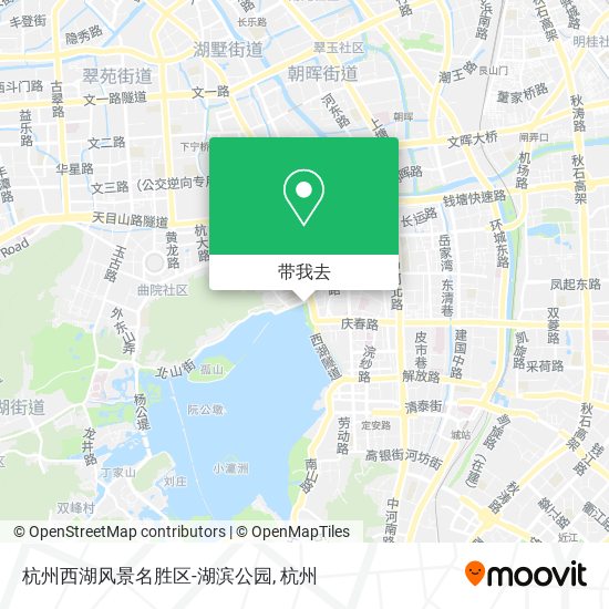杭州西湖风景名胜区-湖滨公园地图