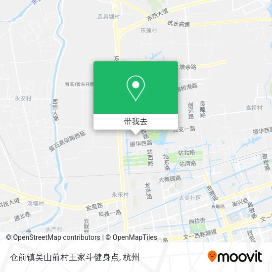 仓前镇吴山前村王家斗健身点地图