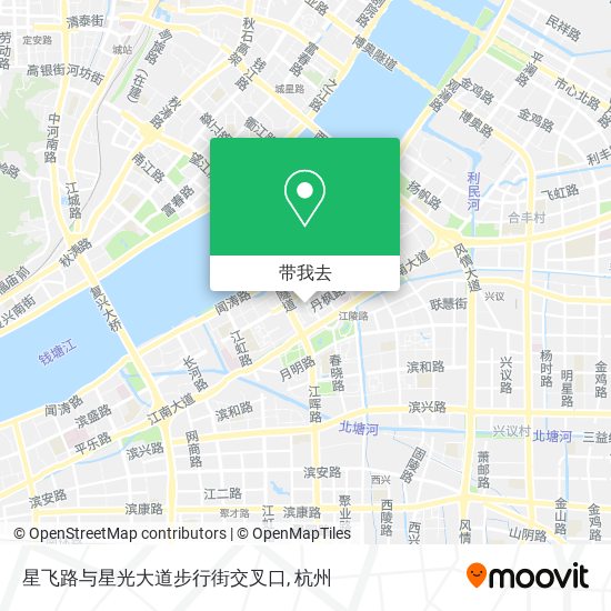 星飞路与星光大道步行街交叉口地图