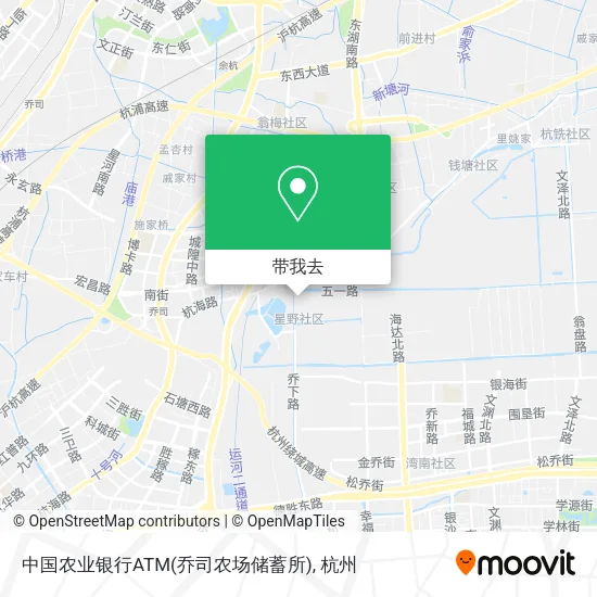 中国农业银行ATM(乔司农场储蓄所)地图