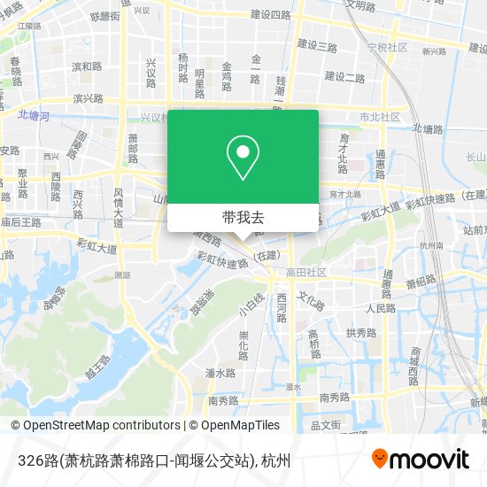 326路(萧杭路萧棉路口-闻堰公交站)地图