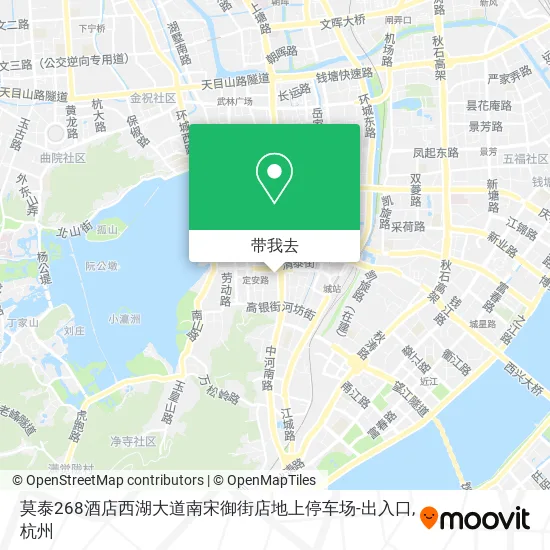 莫泰268酒店西湖大道南宋御街店地上停车场-出入口地图