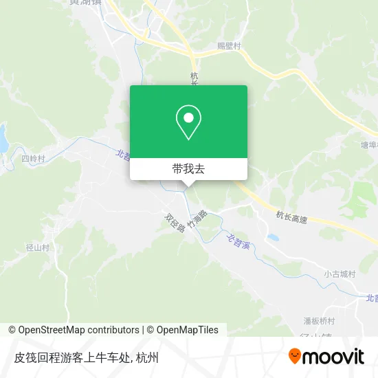 皮筏回程游客上牛车处地图