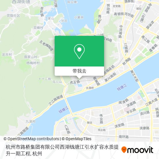 杭州市路桥集团有限公司西湖钱塘江引水扩容水质提升一期工程地图