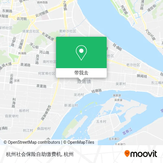 杭州社会保险自助缴费机地图