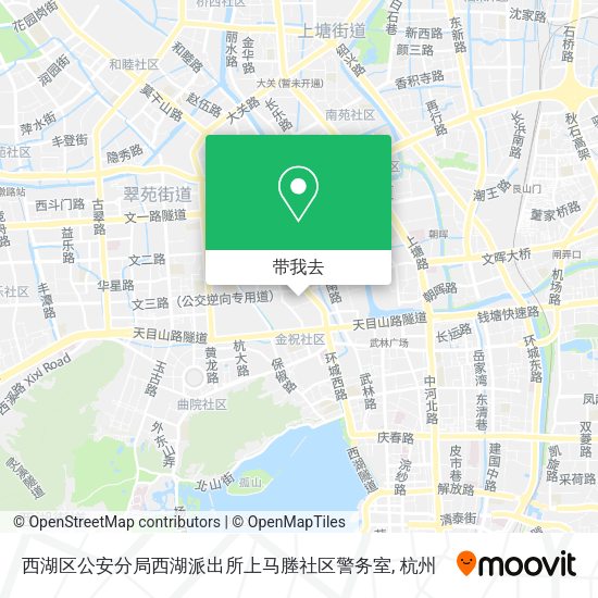 西湖区公安分局西湖派出所上马塍社区警务室地图