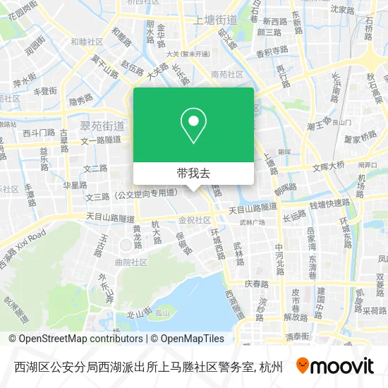 西湖区公安分局西湖派出所上马塍社区警务室地图