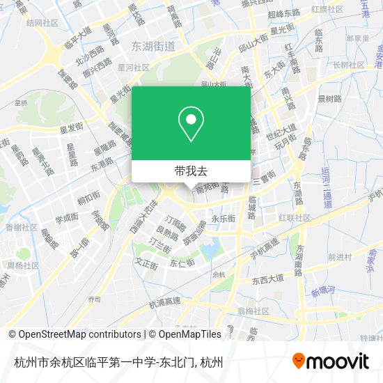 杭州市余杭区临平第一中学-东北门地图