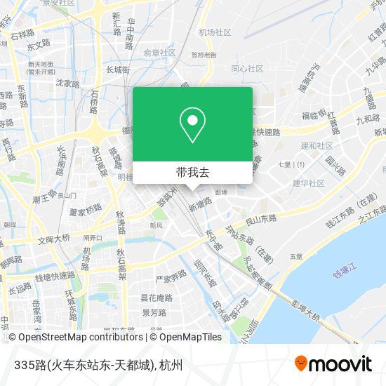 335路(火车东站东-天都城)地图