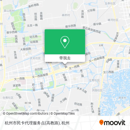 杭州市民卡代理服务点(高教路)地图