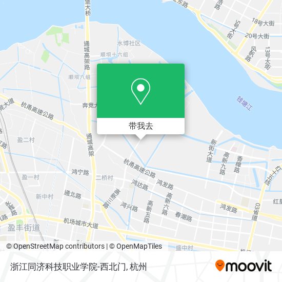 浙江同济科技职业学院-西北门地图