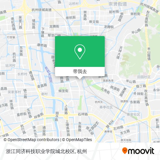 浙江同济科技职业学院城北校区地图