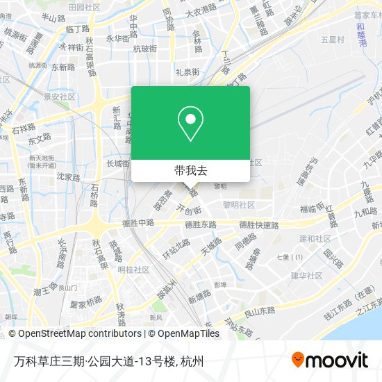 万科草庄三期·公园大道-13号楼地图