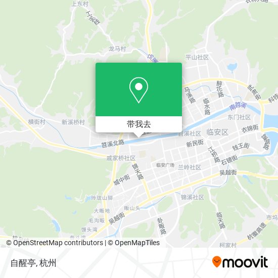 自醒亭地图