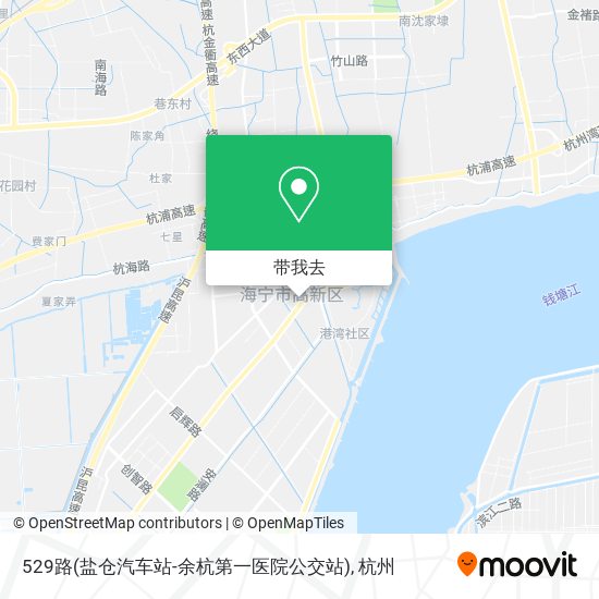 529路(盐仓汽车站-余杭第一医院公交站)地图