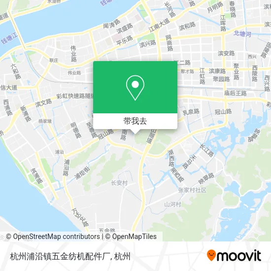 杭州浦沿镇五金纺机配件厂地图