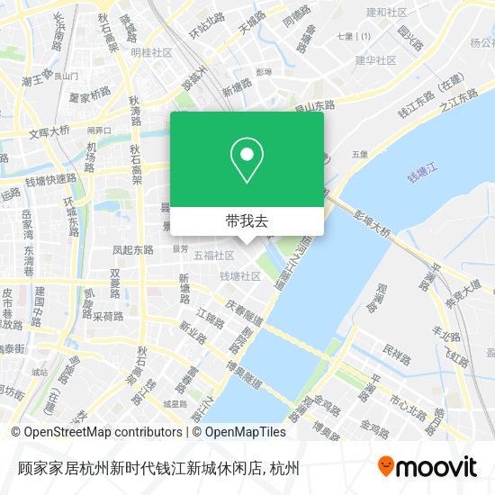顾家家居杭州新时代钱江新城休闲店地图