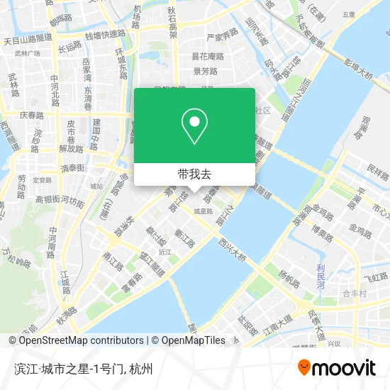 滨江·城市之星-1号门地图